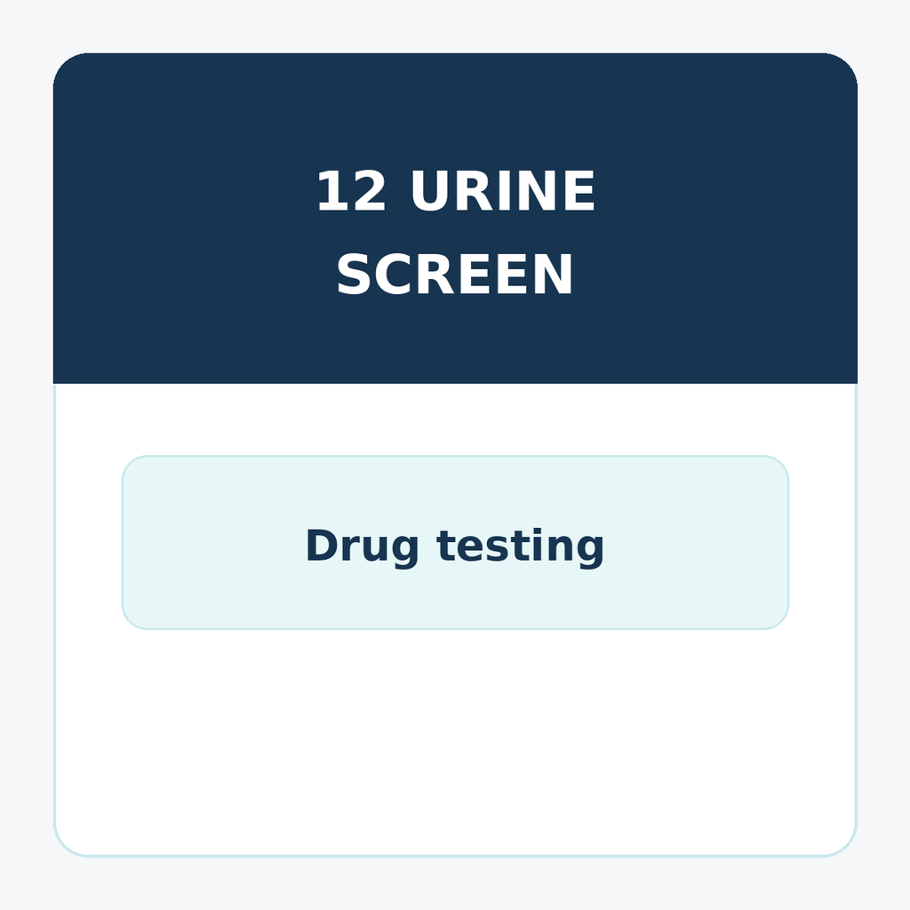 12 Panel Urine Drug Test