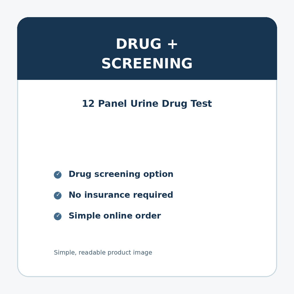 12 Panel Urine Drug Test details