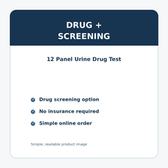 12 Panel Urine Drug Test details