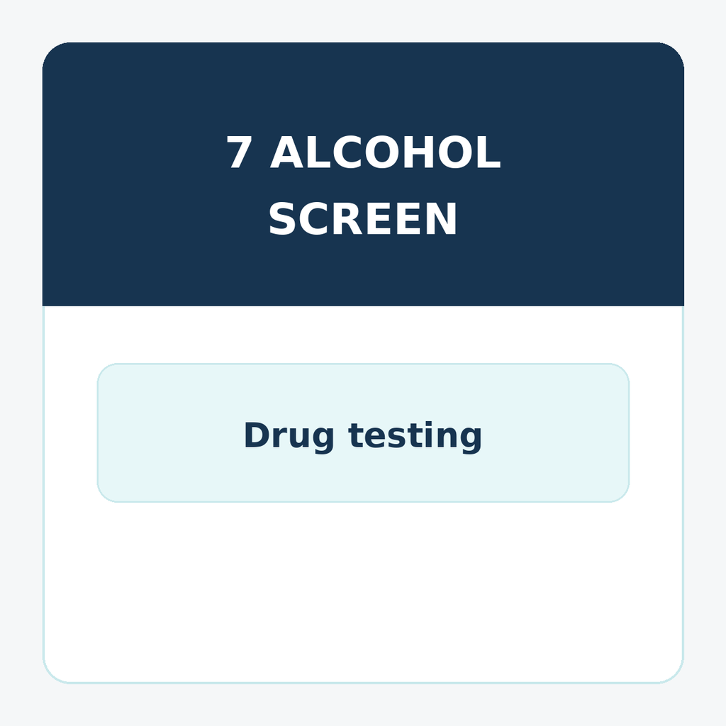 7 panel with alcohol