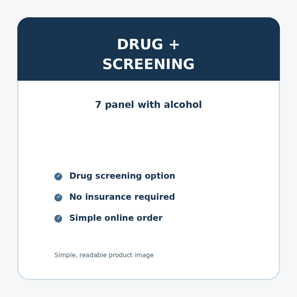 7 panel with alcohol details