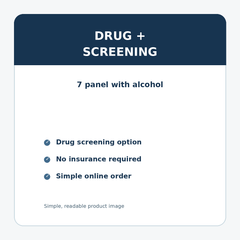 7 panel with alcohol details