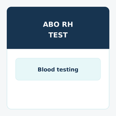 ABO Blood & RH Test