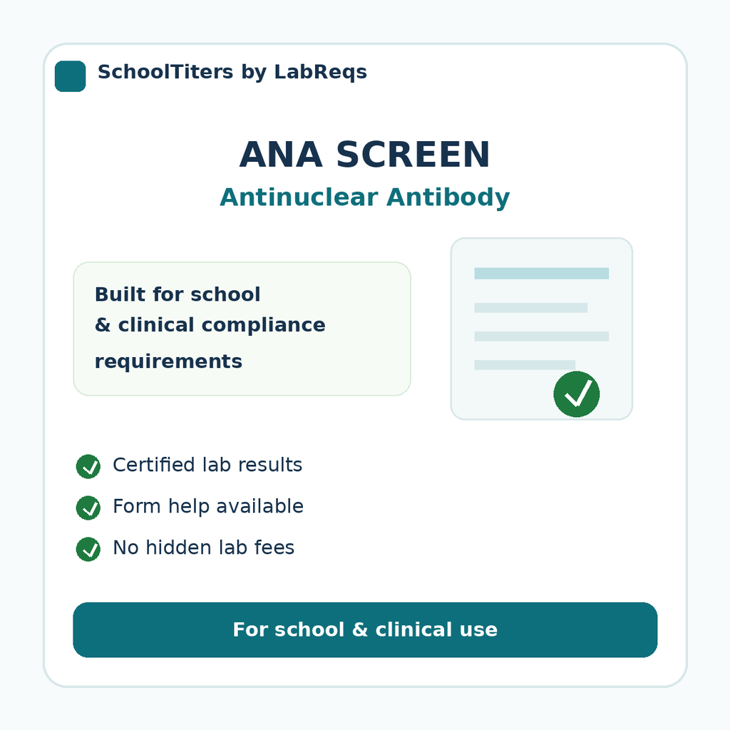 ANA Screen Antibody compliance details