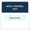 Beta-2 Microglobulin urine test vial and lab report for hormone evaluation