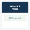 Comprehensive Women's Hormone Panel lab test overview with thyroid, metabolic, inflammation, vitamin D, and cardiovascular markers