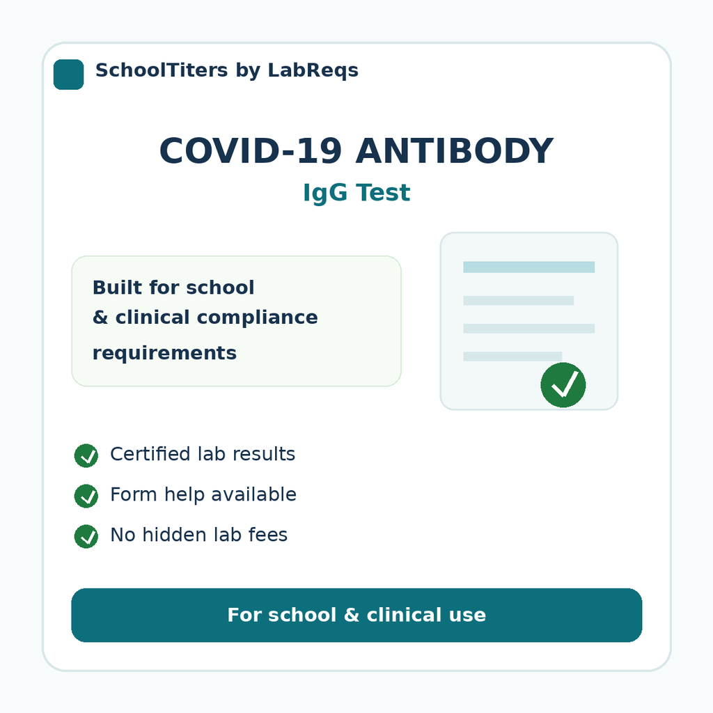 COVID-19 ANTIBODY TEST compliance details
