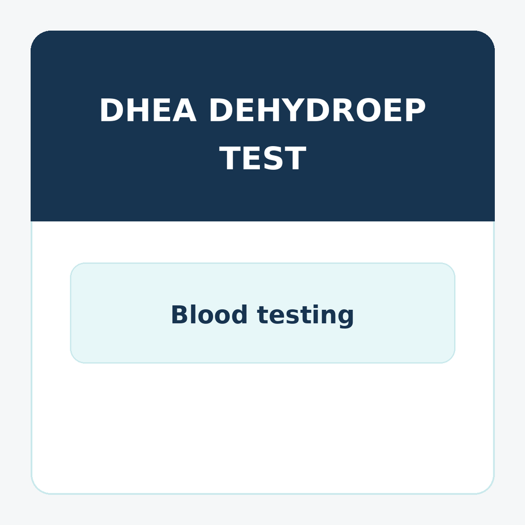 DHEA Dehydroepiandrosterone Sulfate (DHEA-S)