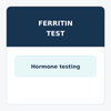 Ferritin blood test for iron storage screening with simple blood draw and doctor's order