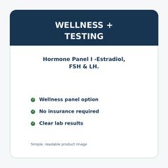 Hormone Panel I -Estradiol, FSH & LH. details