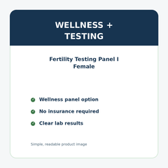 Fertility Testing Panel I Female details