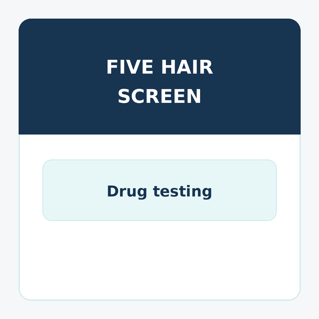Five Panel Hair Drug Screen