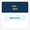 Diagram illustrating gamma-glutamyl transferase (GGT) test uses and liver health indicators