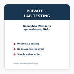 Gonorrhea (Neisseria gonorrhoeae, NAA) details