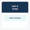 Child receiving Hep B Titer blood test for Hepatitis B surface antibody quantitative immunity check