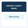 Hepatic Function Panel blood test measuring liver enzymes ALT, AST, bilirubin, albumin, and protein levels for liver health screening and monitoring.