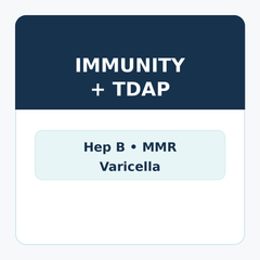 Hep B, MMR , Varicella  + TDAP titer panel
