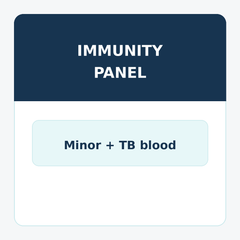 Immunity Panel +  TB Quantiferon for Minor