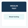 Insulin blood test kit and syringe for fasting insulin level screening