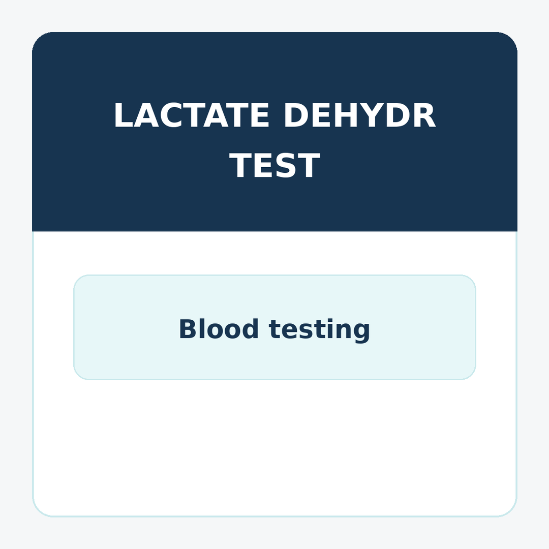 Lactate Dehydrogenase LD Blood Test - General Tissue Damage Marker ...