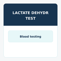 Lactate dehydrogenase LD blood test vial and test tube for tissue damage screening