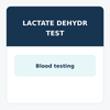 Lactate dehydrogenase LD blood test vial and test tube for tissue damage screening