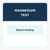 Magnesium blood test kit with doctor's order for mineral level screening and electrolyte monitoring