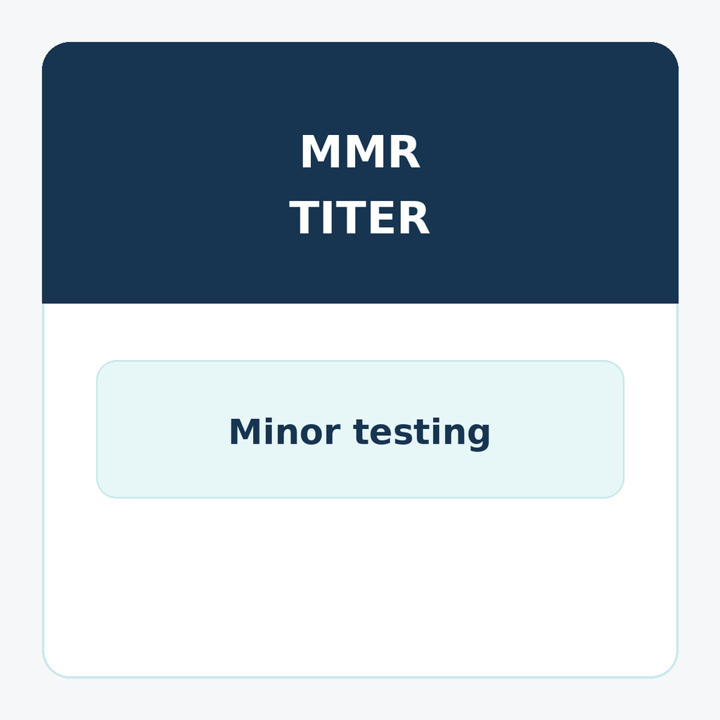 MMR Titer (Measles, Mumps and Rubella) - Minor