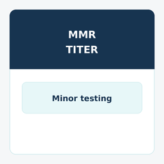 MMR Titer (Measles, Mumps and Rubella) - Minor