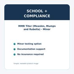 MMR Titer (Measles, Mumps and Rubella) - Minor compliance details