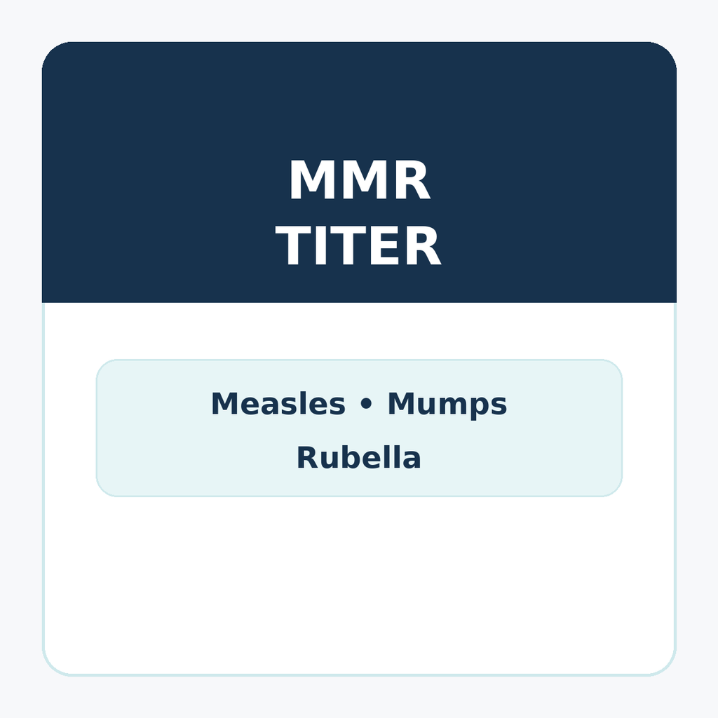 MMR Titer (Measles, Mumps & Rubella)
