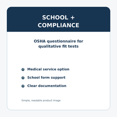 OSHA questionnaire for qualitative fit tests details
