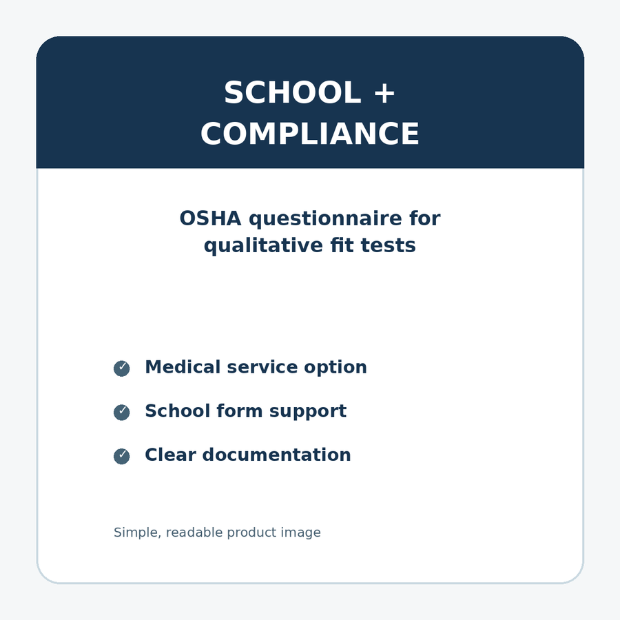 OSHA Questionnaire for Qualitative Fit Tests | Respirator Medical ...