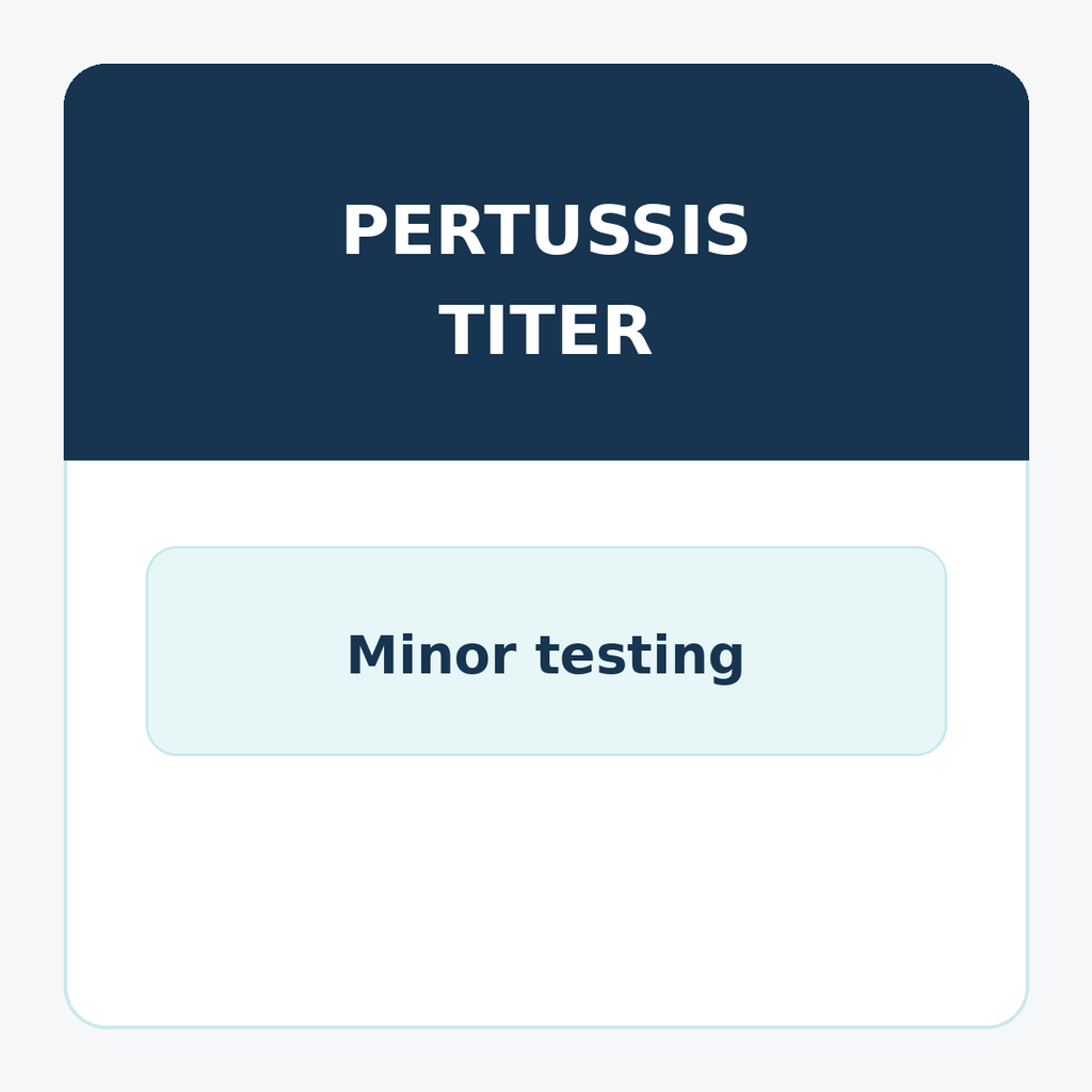 Pertussis Titer for minors