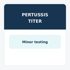 Pertussis Titer for minors