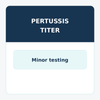 Pertussis Titer blood test kit for minors under 16 measuring IgG antibody levels for whooping cough immunity