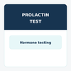Prolactin blood test lab vial and test tube for hormone level measurement
