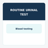 Routine urinalysis test kit with urine sample cup for kidney and UTI screening