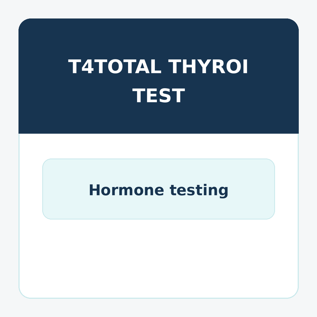 T4Total Thyroid Test
