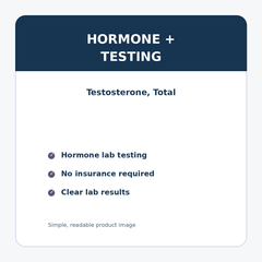 Testosterone, Total details