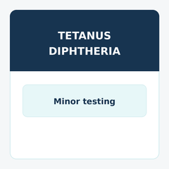 Tetanus/Dipheria Antibody - Minors
