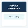 Tetanus and diphtheria antibody test for minors under 16 verifying immunity for school requirements