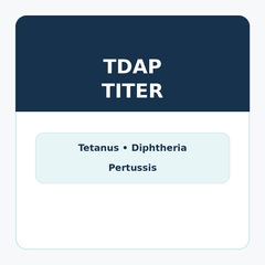 Tetanus, Diphtheria  & Pertussis Titer
