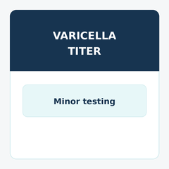 Varicella Titer (Chicken Pox) for Minor