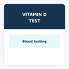 Vitamin D 25-Hydroxy blood test vial with medical equipment for vitamin D deficiency screening