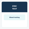 Zinc blood test kit with doctor’s order for zinc level screening and nutrient monitoring